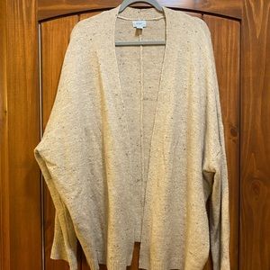 Cocoon Shortie Oatmeal Heather Open Front Sweater